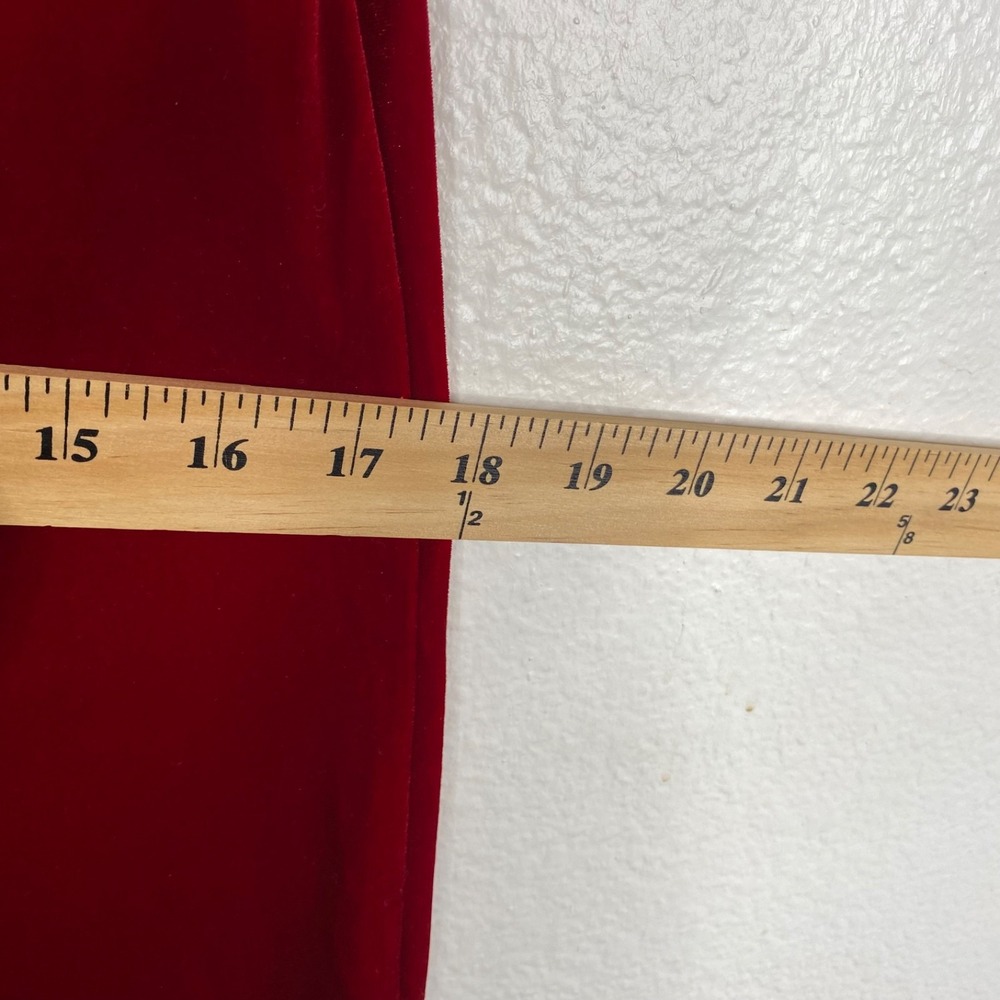 Coldwater Creek Women's Velvet Long Short Sleeves Holiday Dress Red Size 12 - Picture 11 of 13